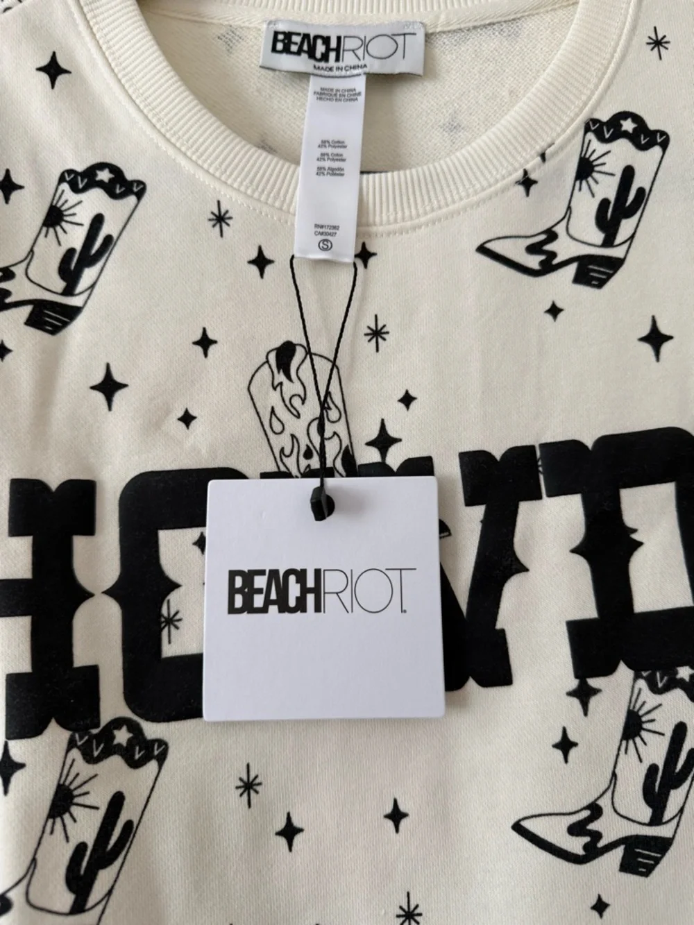 Beach Riot Devyn Oversized Crew-Neck Sweatshirt size Small - Picture 6 of 7